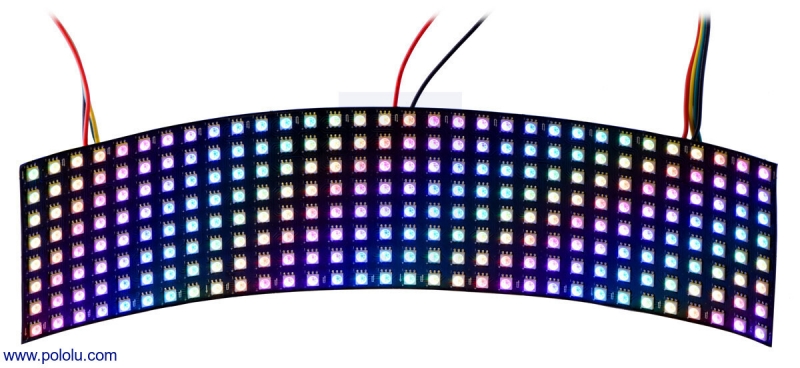 APA102C 5V 8x32(10mm 그리드) RGB LED 플렉시블 패널 [PLLU-2534]