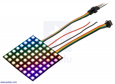 APA102C 5V 8x8(10mm 그리드) RGB LED 플렉시블 패널 [PLLU-2532]