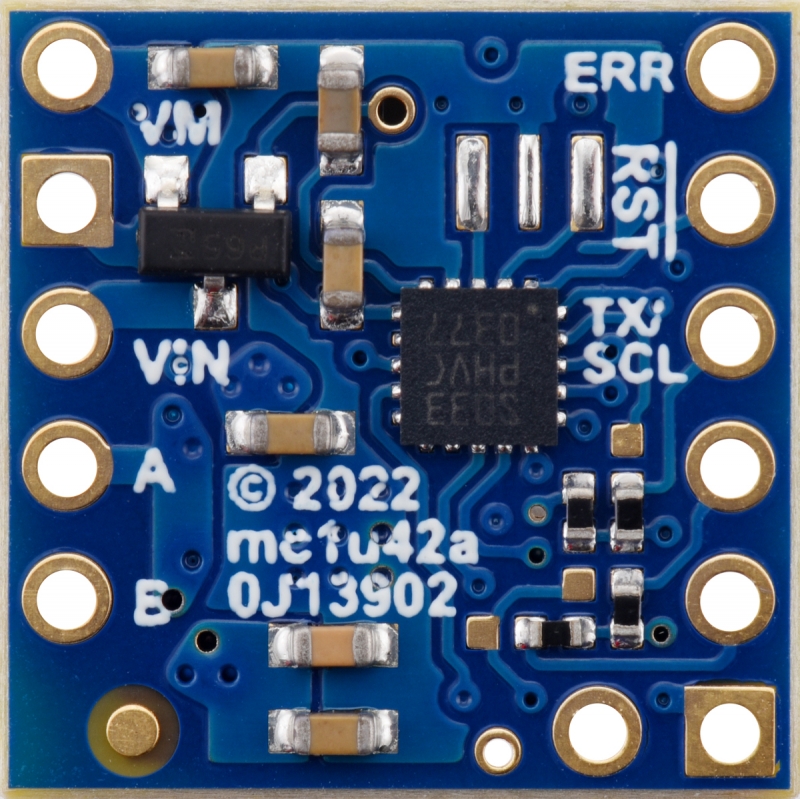 Motoron M1T256 - DRV8256P 4.5-48V 2.2A I2C 모터 컨트롤러 모듈 (핀 헤더 미납땜) [PLLU-5061]