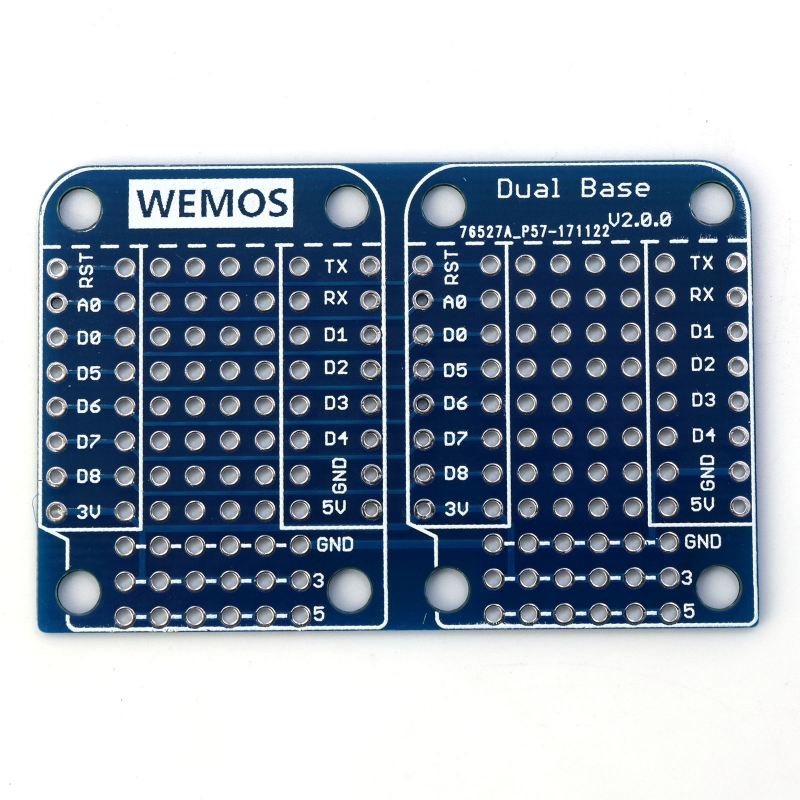 D1 mini용 x2 베이스 기판 실드 [WEMOS-012]