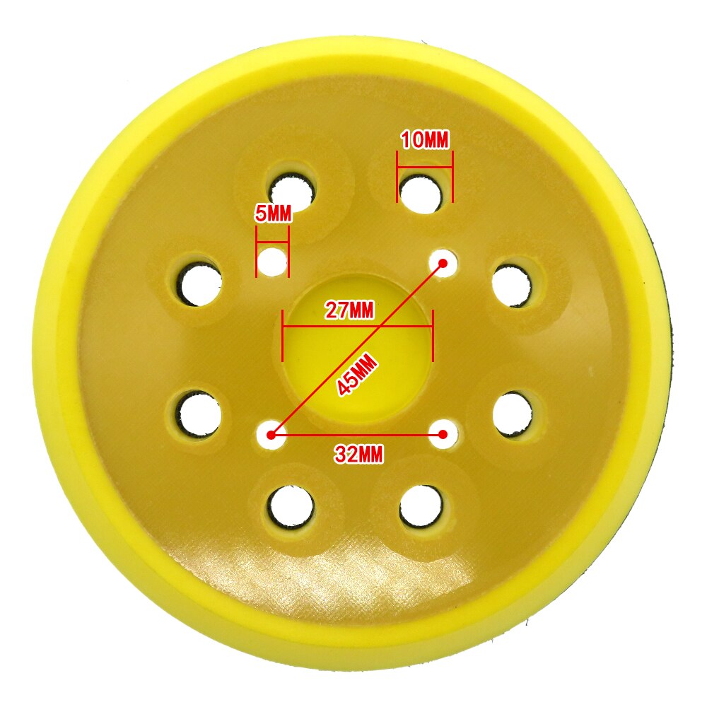 5 인치 125mm 8 홀 3/4 네일 백킹 패드 후크 및 루프 샌딩 패드 에어 샌더 파워 샌더 폴리셔 도구 [OA54-29]