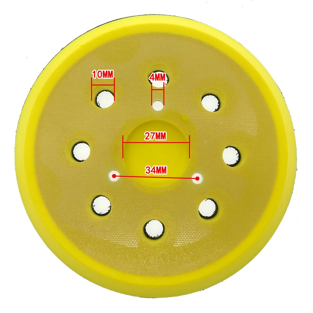 5 인치 125mm 8 홀 3/4 네일 백킹 패드 후크 및 루프 샌딩 패드 에어 샌더 파워 샌더 폴리셔 도구 [OA54-29]