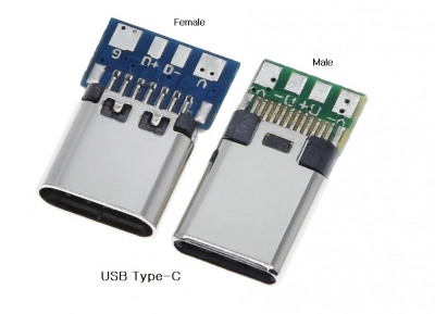 USB Type-C Female-Male 커넥터 세트