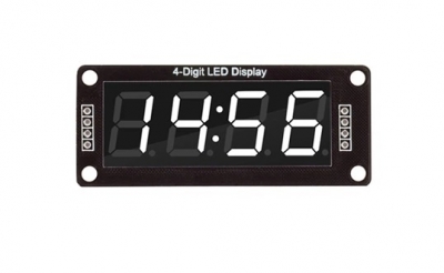 7-세그멘트 4-Digit, 백색(White) FND 디스플레이 (2-Wire Communication : DIO, CLK)