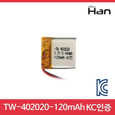 리튬 폴리머 배터리 TW402020-120mAh/KC인증/3.7v