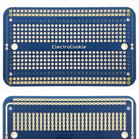PCB보드 브레드보드형 만능기판 Half Size(아두이노 및 개발용)- 89x52mm 블루