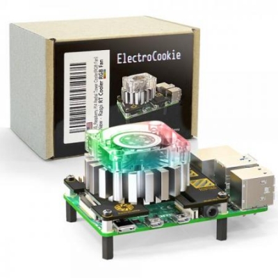 라즈베리파이 쿨러 Pi 4 전용, 대형 Radial Tower 파워 쿨러 [RGB LED 쿨링팬]