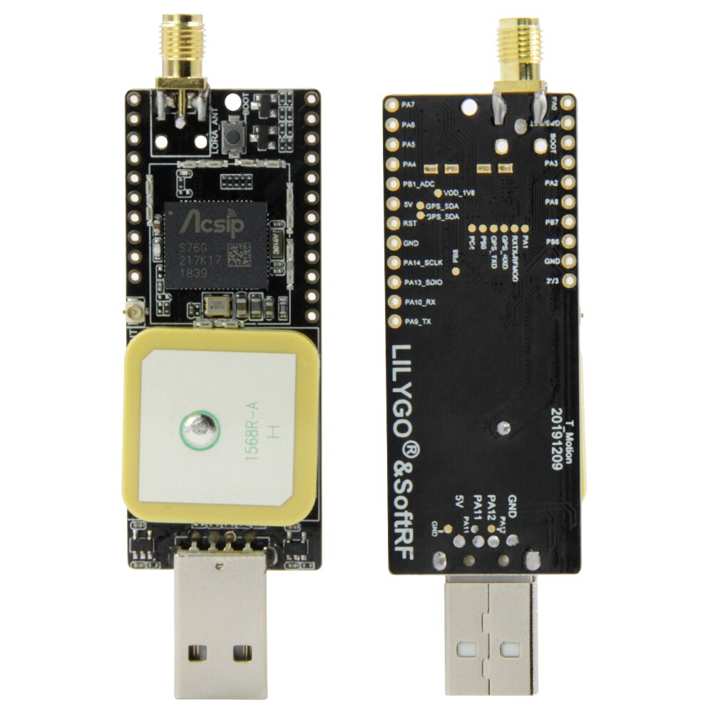 T-Motion S76G Lora 칩 LORA 868 915 923Mhz 안테나 GPS 안테나 USB 커넥터 개발 보드 [LILYGO-40]