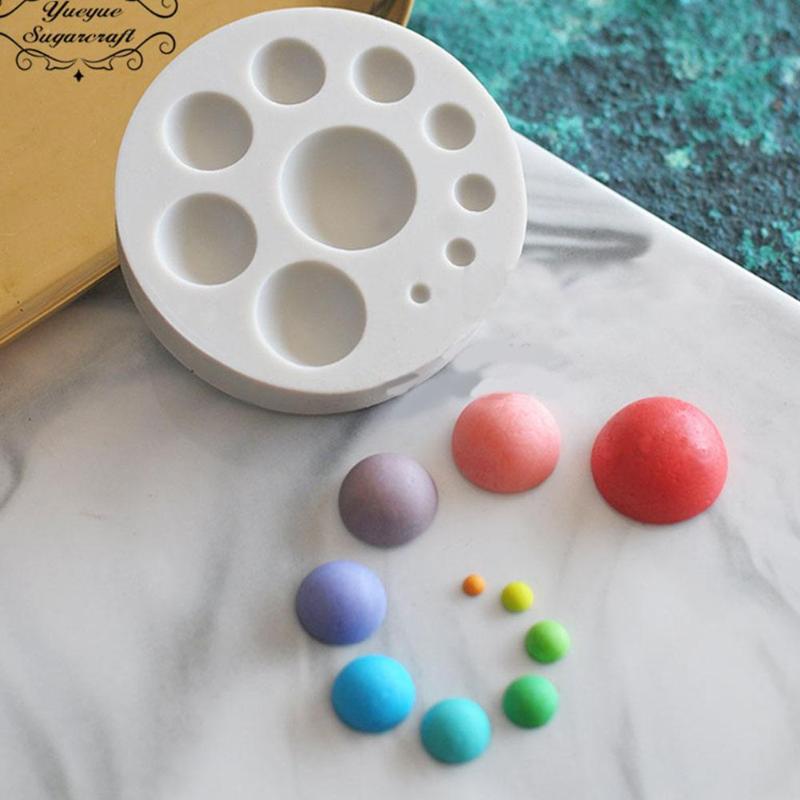 3D 실리콘 금형 공 모양의 퐁당 케이크 금형 비누 금형 Bakeware 베이킹 요리 도구 설탕 쿠키 젤리 푸딩 장식 [OA61-40]