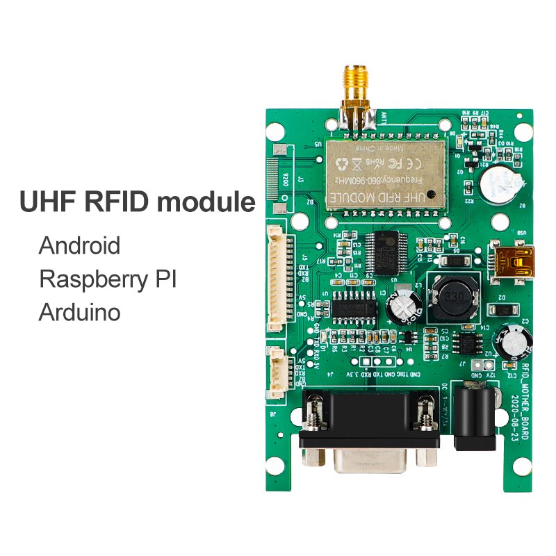 860-960MHz 풀 밴드 USB 및 시리즈 포트 TTL3.3V RFID UHF 모듈 키트 (안드로이드 및 윈도우 시스템 용) [FONKAN-11]
