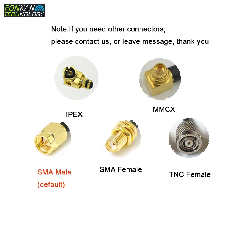 915MHz 4dBi 소형 UHF RFID 세라믹 안테나 60x60mm PCB 크기 70x70mm 10-15cm 케이블 SMA MMCX IPEX TNC [FONKAN-16]