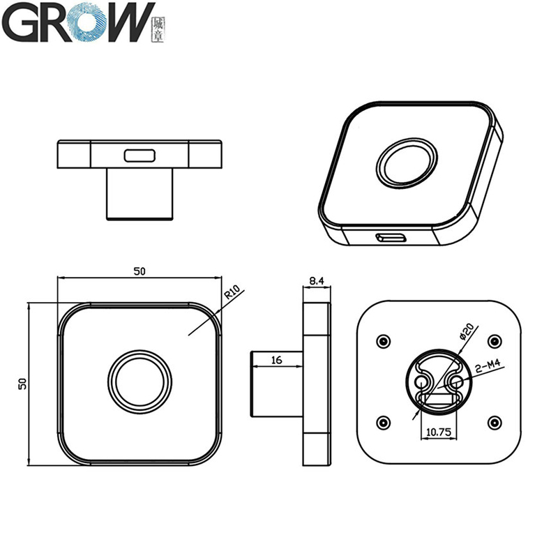 성장 K220+R502AW DC10-24V 두 릴레이 출력 관리자 사용자 액세스 제어 보드 0.5s 60s 열림 [GROW-45]