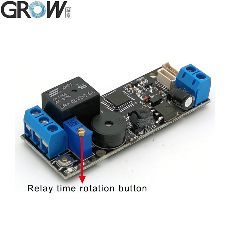 성장 K202+R502A DC12V 저전력 소비 액세스 제어 보드 작은 반지 LED 지문 모듈 [GROW-50]