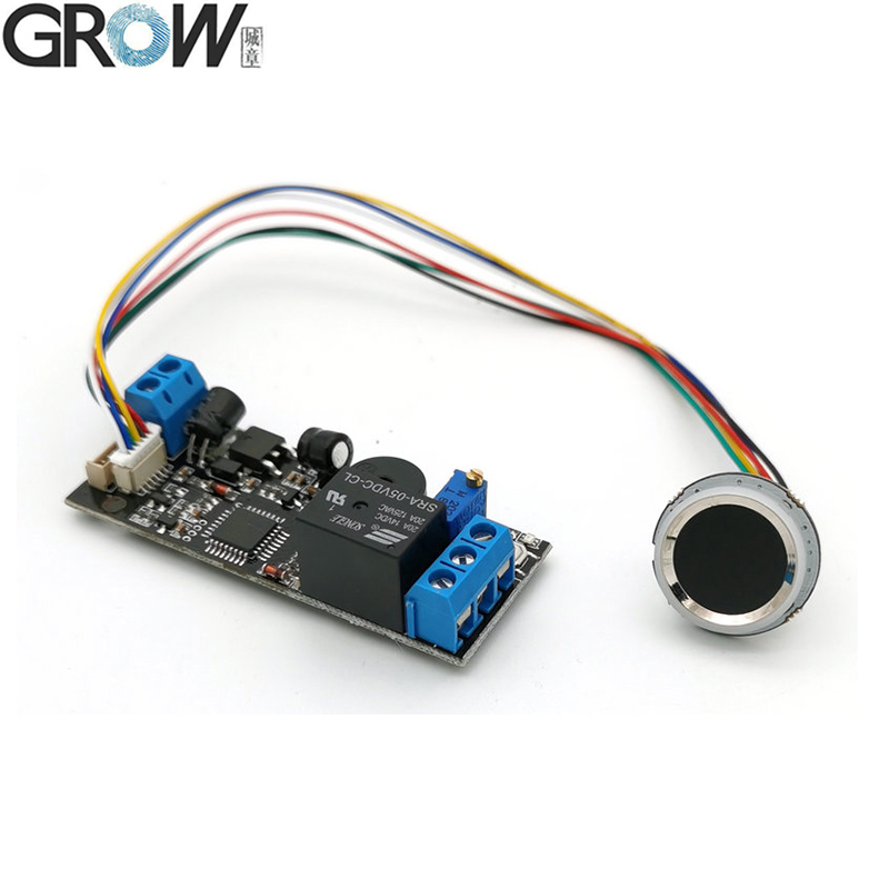 성장 K202+R502A DC12V 저전력 소비 액세스 제어 보드 작은 반지 LED 지문 모듈 [GROW-50]
