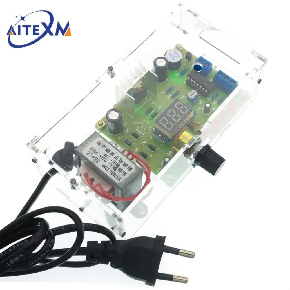 DIY 키트 LM317 조정 가능한 전압 110V 220V~1.25V-12.5V 스텝 다운 전원 공급 장치 모듈 PCB 보드 [DIY-07]