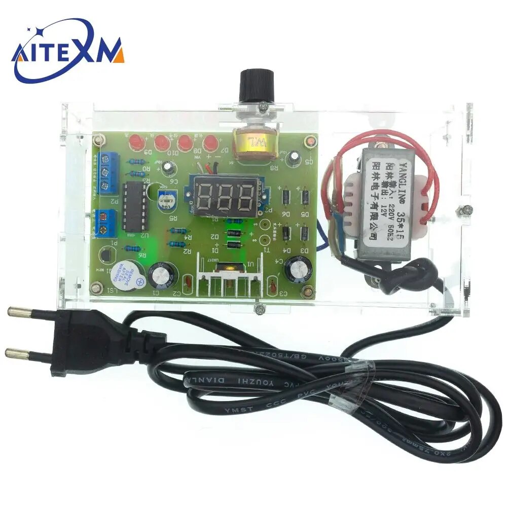 DIY 키트 LM317 조정 가능한 전압 110V 220V~1.25V-12.5V 스텝 다운 전원 공급 장치 모듈 PCB 보드 [DIY-07]