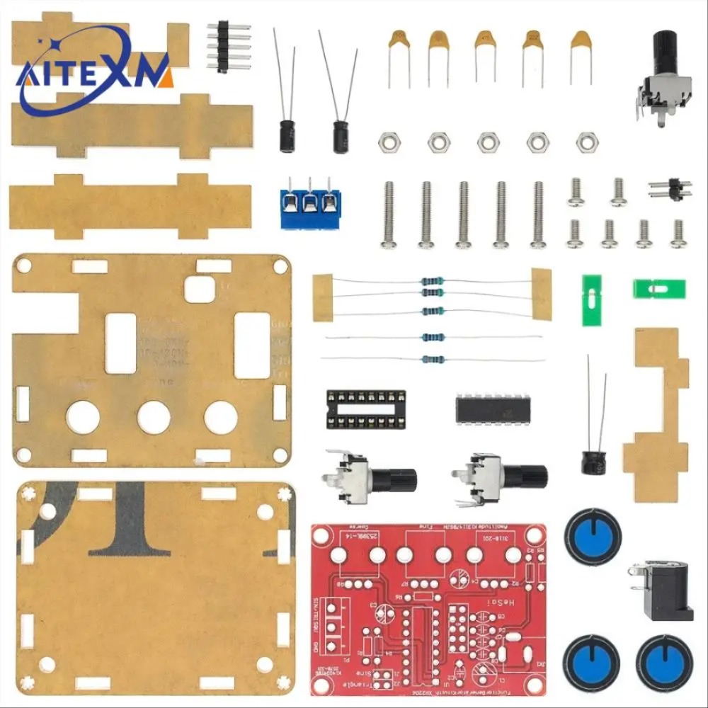 1Hz-1MHz XR2206 기능 신호 발생기 DIY 키트 사인 삼각형 사각 출력 신호 발생기 가변 주파수 진폭 [DIY-08]