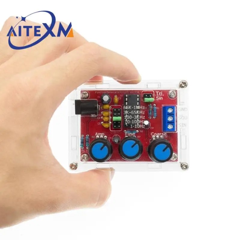 1Hz-1MHz XR2206 기능 신호 발생기 DIY 키트 사인 삼각형 사각 출력 신호 발생기 가변 주파수 진폭 [DIY-08]