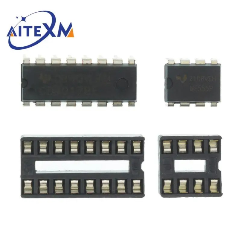 LED 전자 조명 키트 NE555 CD4017 IC 레드 블루 듀얼 컬러 DIY 키트 스트로브 전자 슈트 깜박이는 조명 부품 [DIY-09]