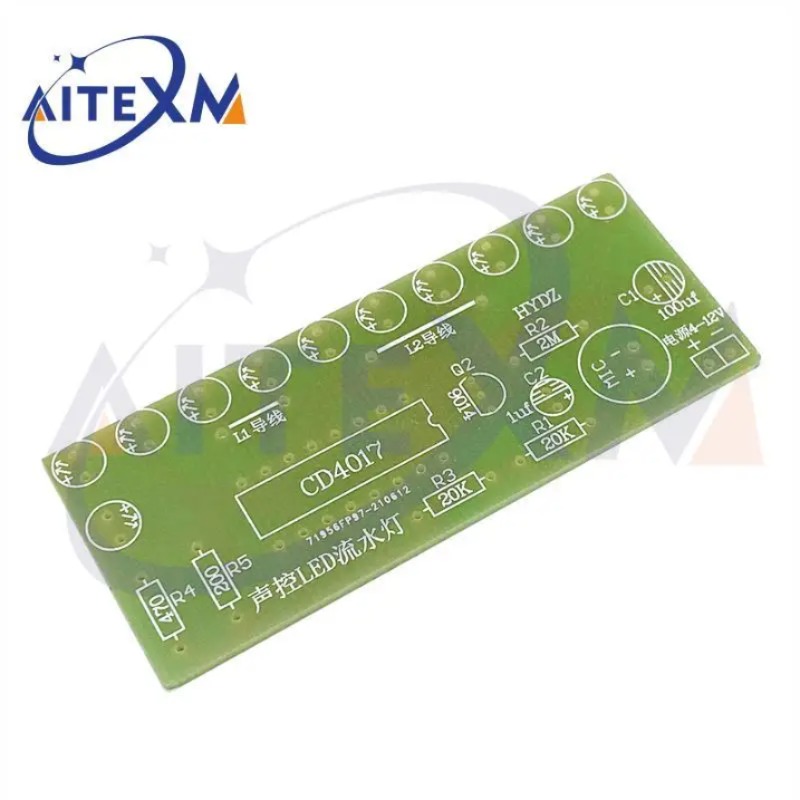 음성 활성화 LED 워터 라이트 키트 CD4017 랜턴 제어 재미있는 전자 생산 교육 교육 DIY 전자 키트 모듈 [DIY-13]