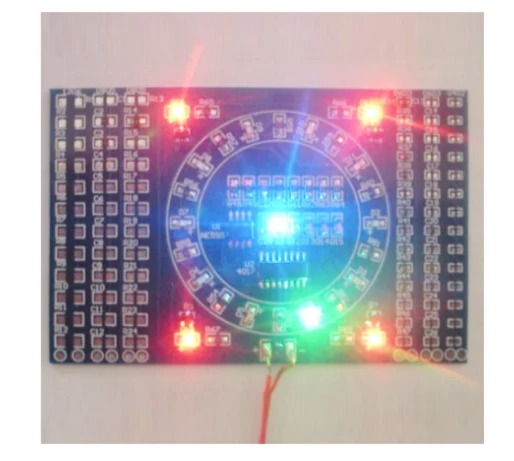 회전 LED SMD NE555 납땜 연습 보드 DIY 키트 패니 스킬 트레이닝 전자 슈트 CD4017 [DIY-15]