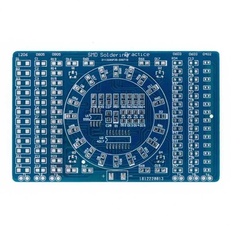 회전 LED SMD NE555 납땜 연습 보드 DIY 키트 패니 스킬 트레이닝 전자 슈트 CD4017 [DIY-15]