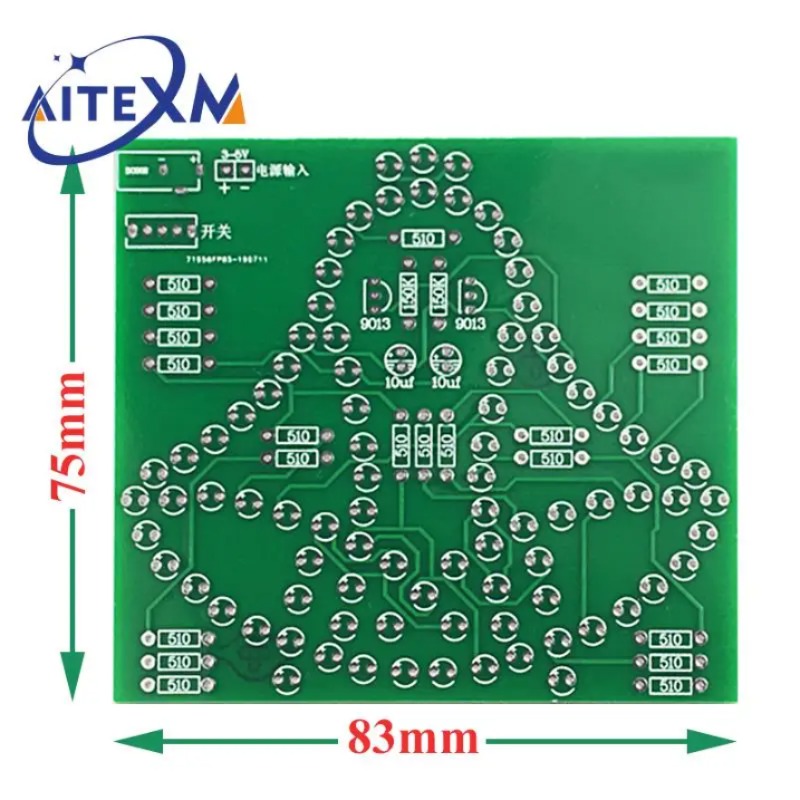 실험실 스윙 벨 흔들리는 윈드벨 재미있는 전자 DIY 키트 95 LED 바람 벨 아두이노용 학습 키트 5V 9V [DIY-19]