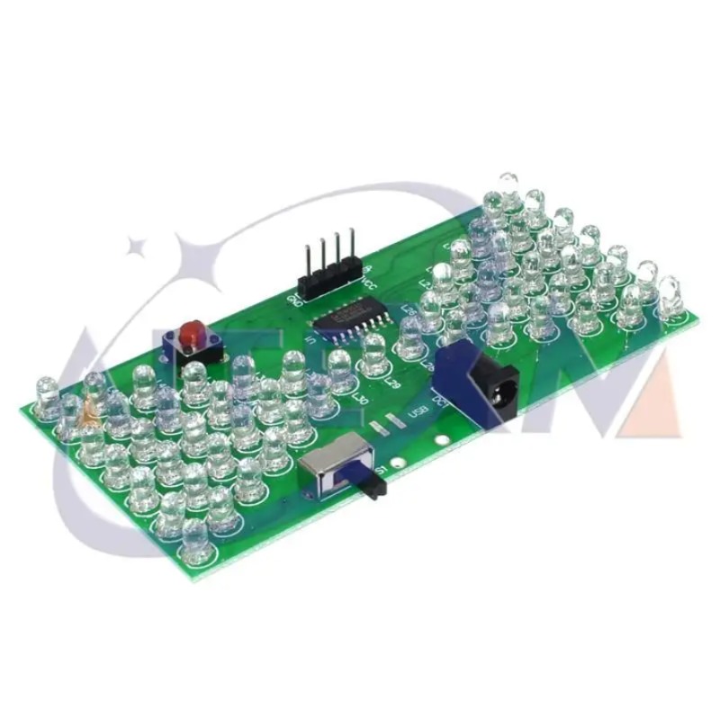 전자 모래 시계 DIY 키트 재미있는 전기 생산 키트 LED 램프 이중 레이어 PCB 보드 84x40mm 5V [DIY-20]