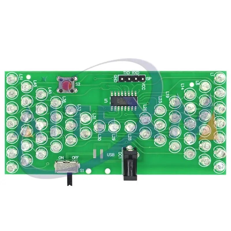 전자 모래 시계 DIY 키트 재미있는 전기 생산 키트 LED 램프 이중 레이어 PCB 보드 84x40mm 5V [DIY-20]