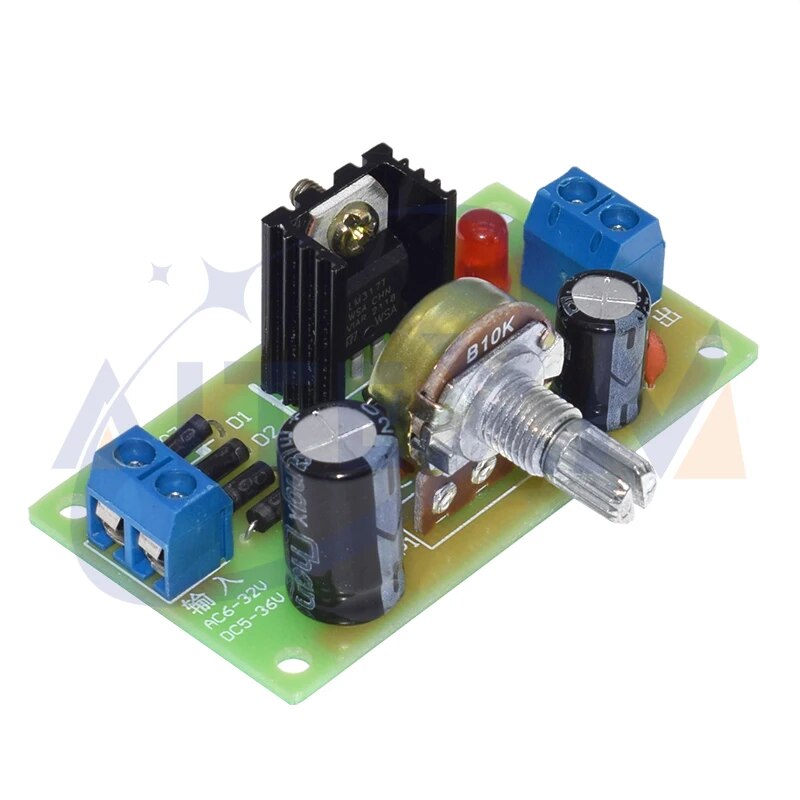 LM317 조정 가능한 전원 공급 장치 키트 연속 조정 가능한 DC 전원 공급 장치 DIY 교육 교육 부품 PCB 보드 전자 키트 [DIY-22]