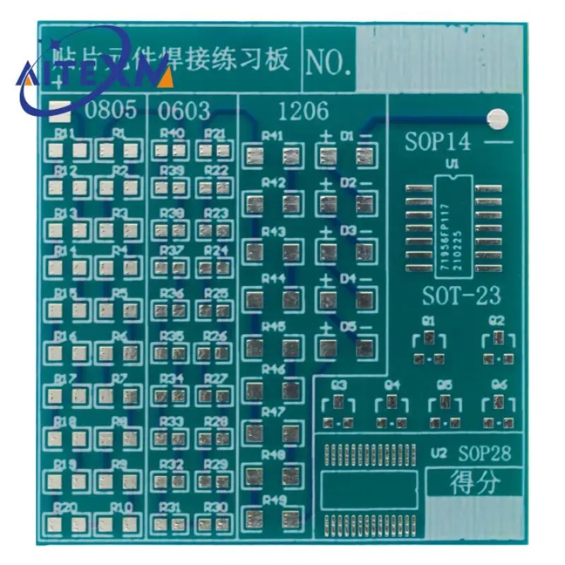 DIY 회로 기판 PCB SMT SMD 납땜 연습 보드 DIY 키트 패니 스킬 트레이닝 전자 슈트 77 개 구성 요소 [DIY-23]
