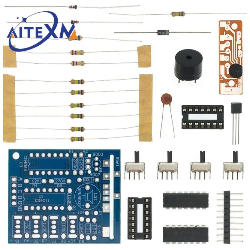 16 음악 사운드 박스-16 보드 16 톤 전자 모듈 DIY 키트 부품 부품 arduino용 납땜 연습 학습 키트 [DIY-24]