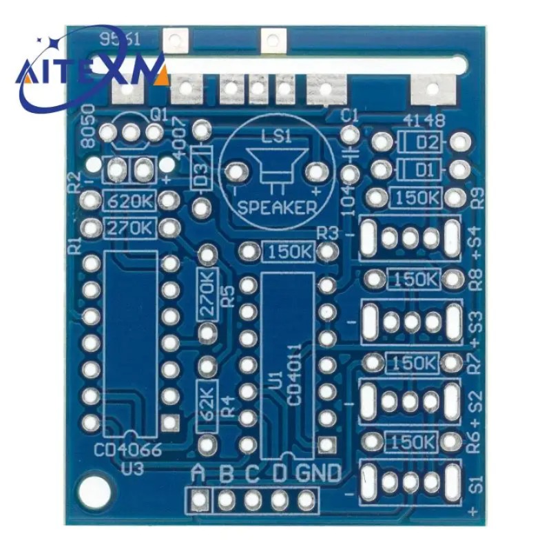 16 음악 사운드 박스-16 보드 16 톤 전자 모듈 DIY 키트 부품 부품 arduino용 납땜 연습 학습 키트 [DIY-24]
