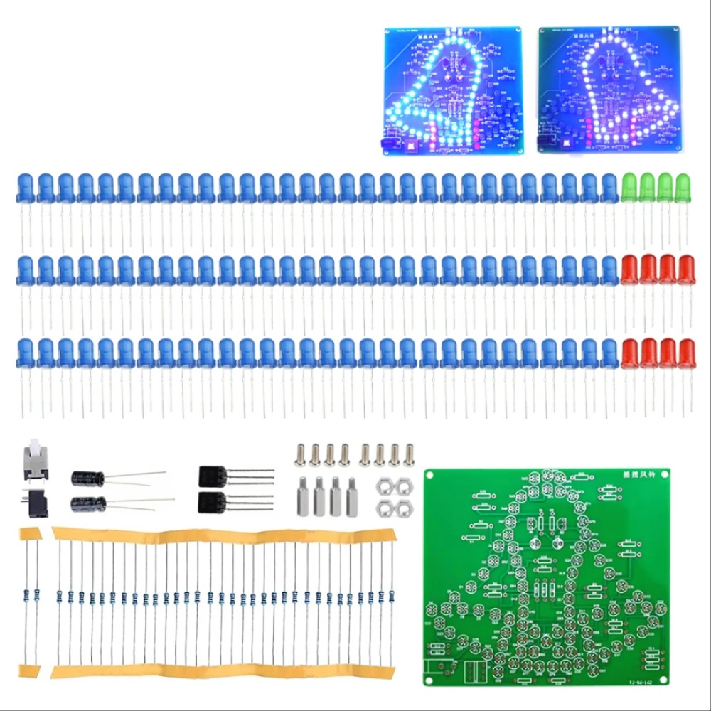 DIY 전자 키트 실험실 스윙 벨 흔들리는 윈드벨 재미있는 전자 DIY 키트 95 led 바람 벨 5V 9V [DIY-52]