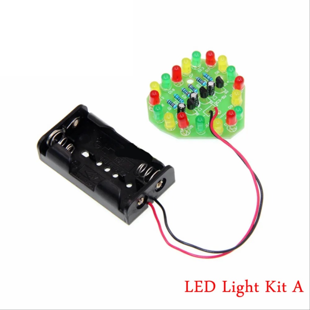 DIY 하트 모양 LED 깜박이 조명 키트 PCB DC 4-6V 색상 납땜 키트 연습 학습 키트 사용 가능 [DIY-60]