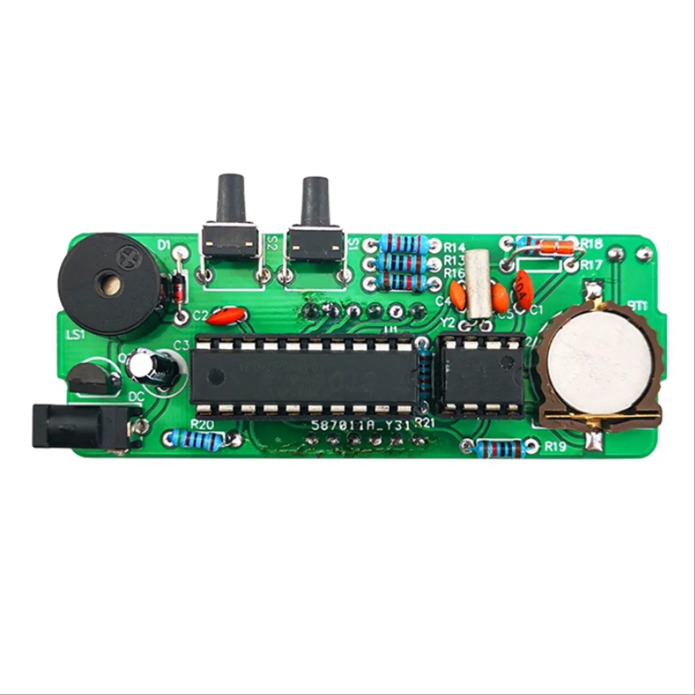 DIY 키트 전자 시계 LED 디스플레이 C51 마이크로컨트롤러 키트 디지털 시계 시간 조명 제어 온도 측정기 녹색 청색 적색 [DIY-73]