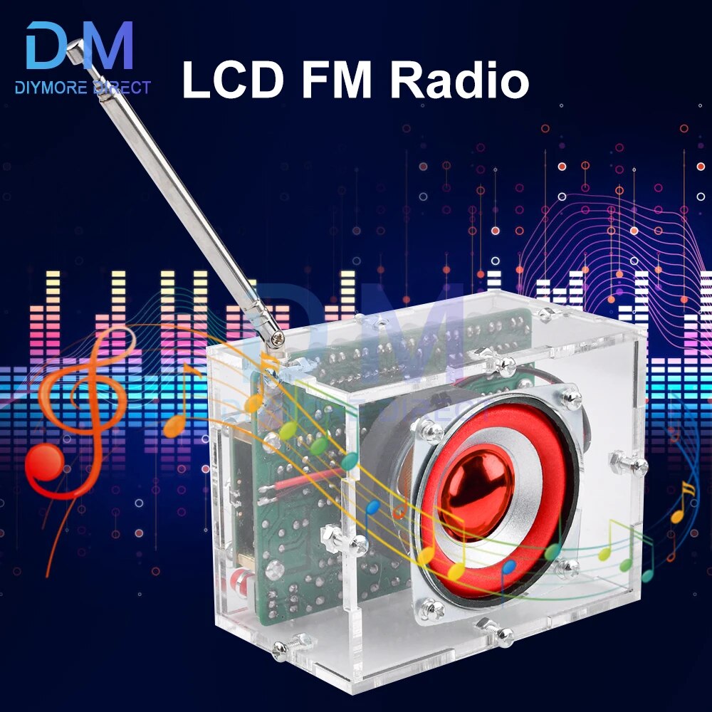 FM 라디오 DIY 키트 RDA5807 FM 라디오 수신기 87MHz-108MHz 주파수 변조 전력 증폭기 [DIY-75]