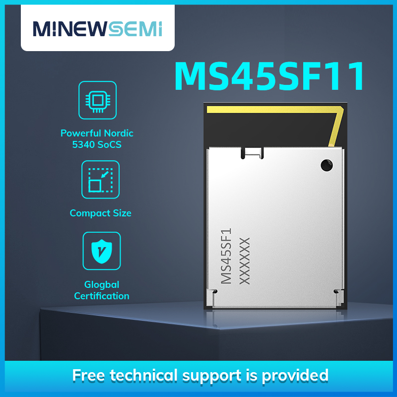 48GPIO 듀얼 코어 nRF5340 북유럽 블루투스 BLE 5.3 모듈 PCB 안테나 지원 LE 오디오 [Minewsemi-71]