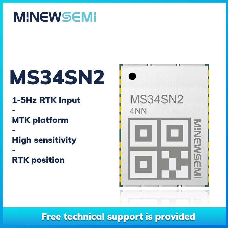 GNSS MS34SN2 모듈 GPS BDS GLONASS GALILEO 시스템 RTK 알고리즘 동시 다중 별자리 위치 지정 [Minewsemi-76]