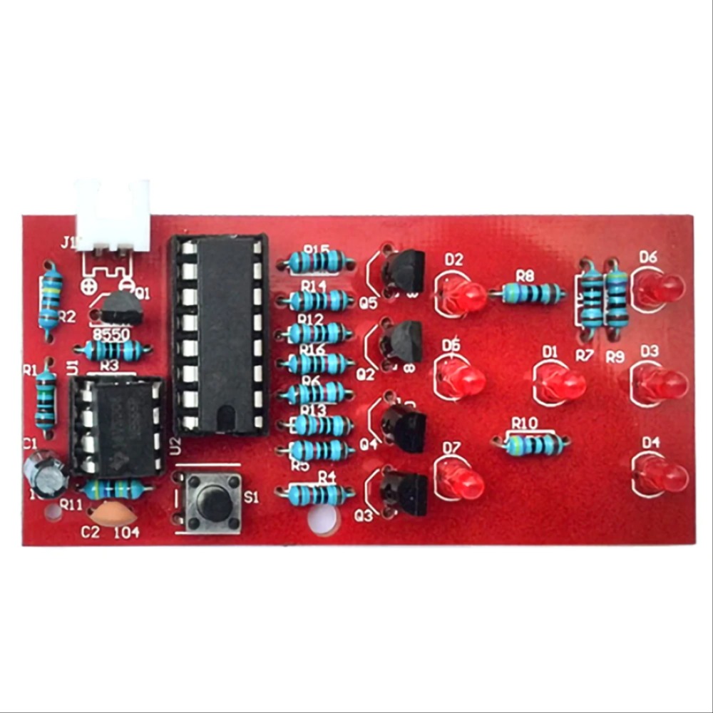 DIY 전자 키트 Led 모듈 행운의 주사위 재미있는 게임 PCB 보드 납땜 프로젝트 연습 스위트 구성 요소 용접 기술 학습 [DIY-93]