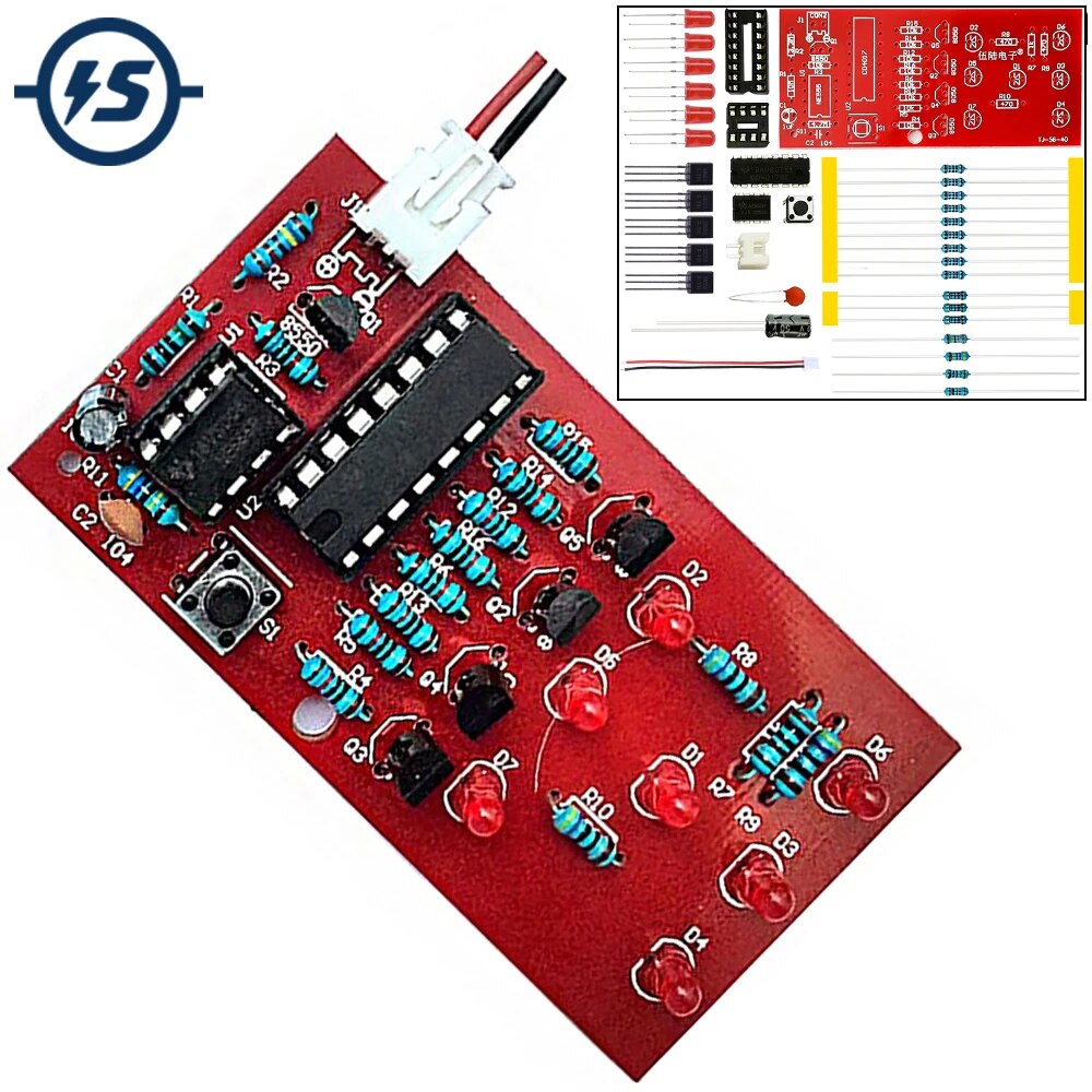 DIY 전자 키트 Led 모듈 행운의 주사위 재미있는 게임 PCB 보드 납땜 프로젝트 연습 스위트 구성 요소 용접 기술 학습 [DIY-93]