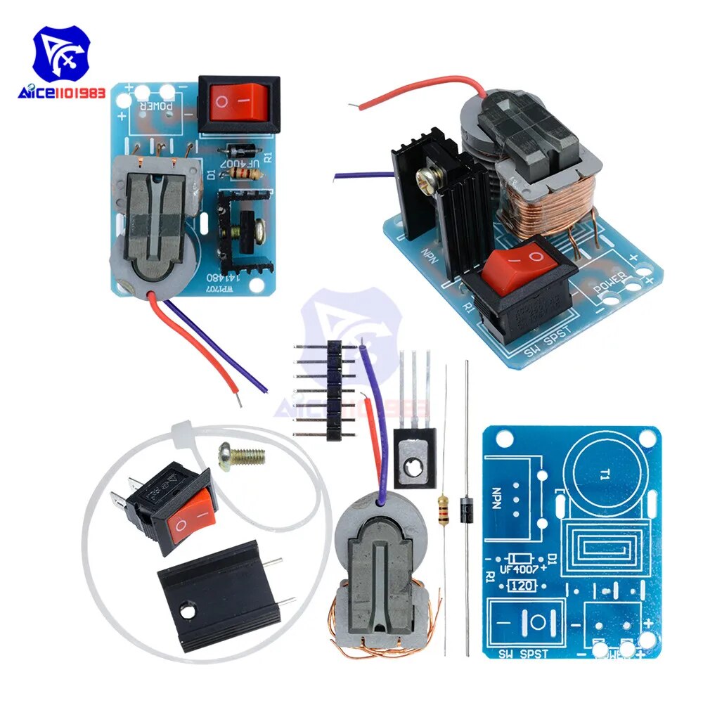 Diymore DIY 키트 고주파 변압기 DC 고전압 아크 점화 발전기 인버터 부스트 모듈 15KV [DIY-103]