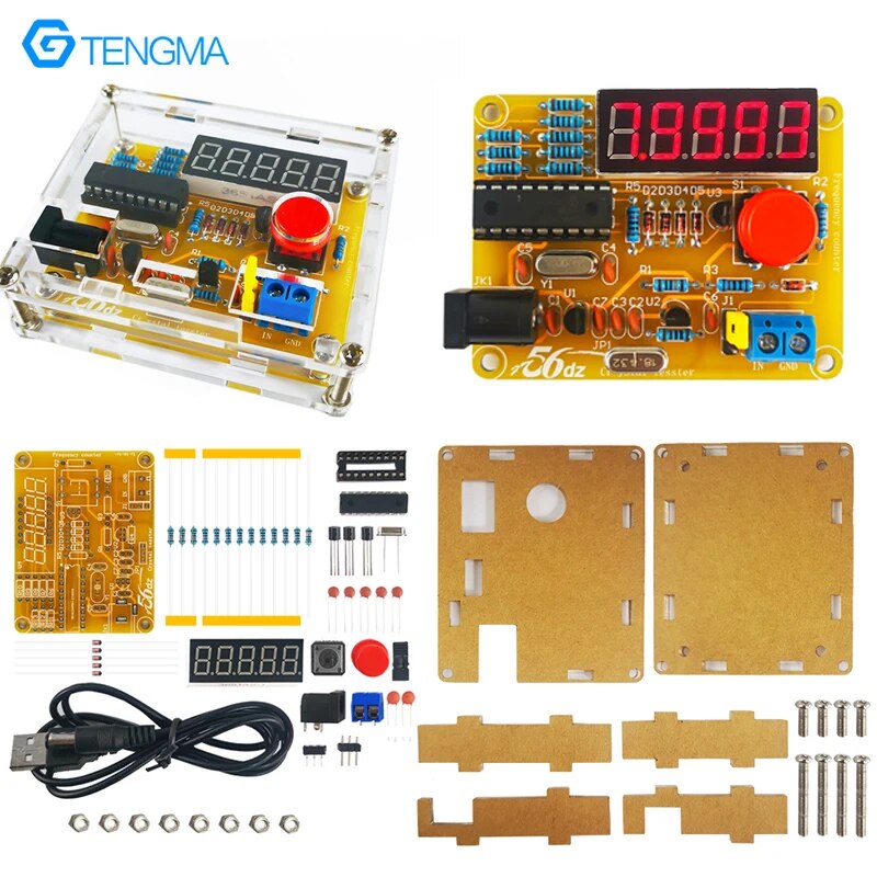 고정밀 크리스탈 오실레이터 측정 회로 디지털 주파수 측정기 디자인 DIY 용접 키트 1Hz-50MHz [DIY-125]