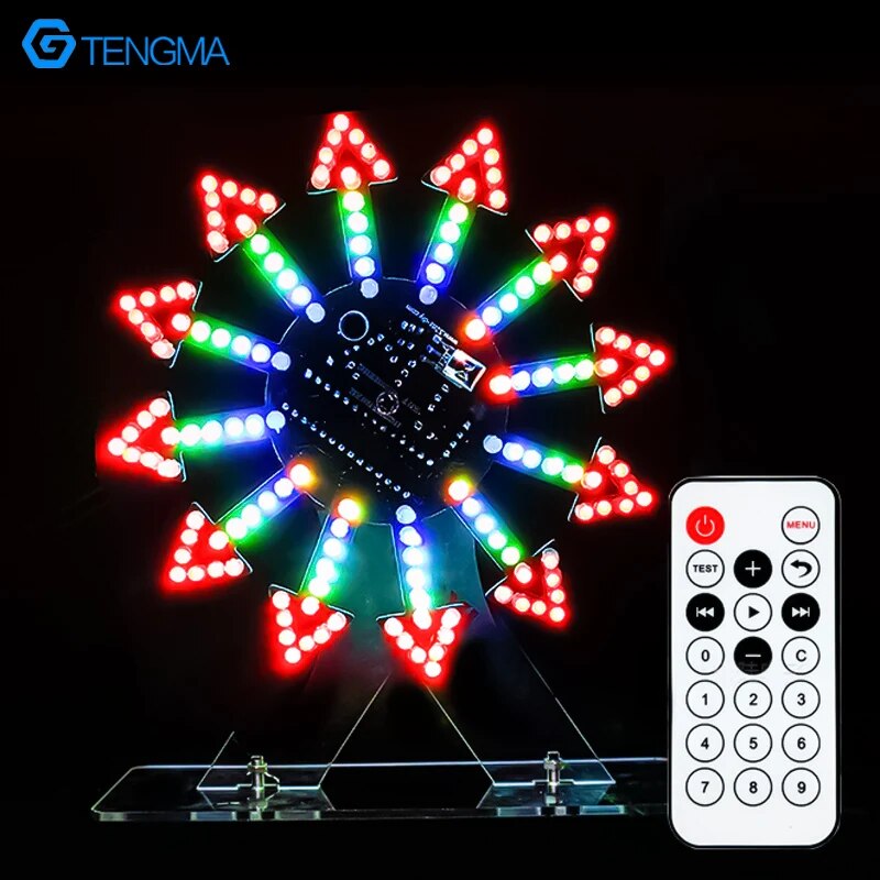 다채로운 멋진 애니메이션 LED 전기 회전 관람차 부품 DIY 용접 조립 부품 [DIY-130]