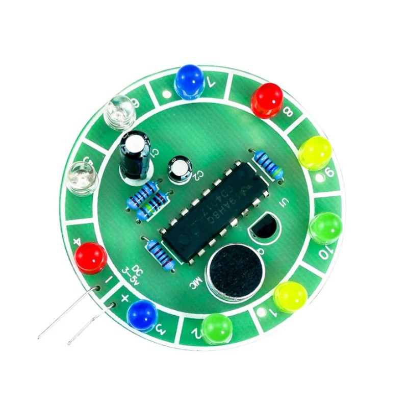 사운드 컨트롤 LED 워터 램프 키트 로터리 사이클 전자 회로 기판 용접 운동 어셈블리 DIY 훈련 부품 [DIY-132]