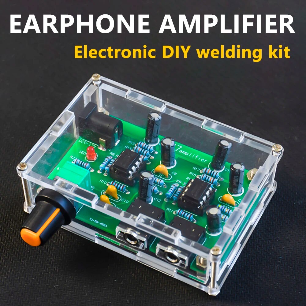 47 이어 앰프 DIY 용접 키트 NE5532 휴대용 이어폰 파워 앰프 보드 전자 생산 연습 회로 기판 [DIY-141]