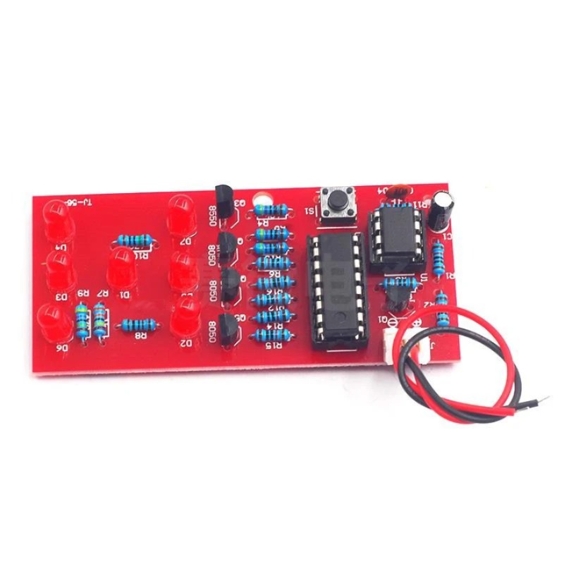 LED 재미있는 전자 주사위 회로 기판 용접 연습 키트 실험 DIY 생산 조립 교육 제품 [DIY-143]