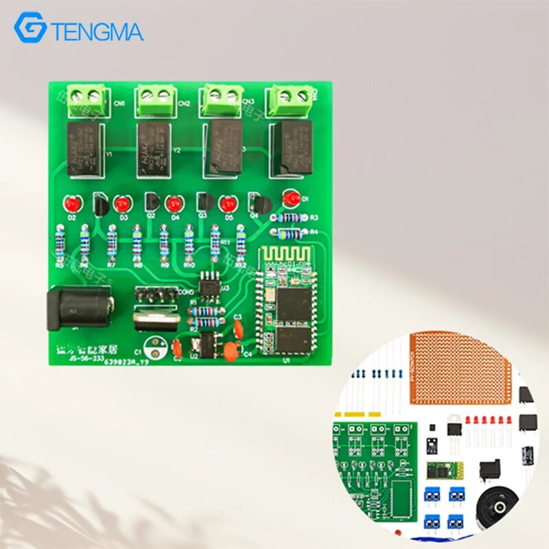스마트 홈 블루투스 제어 DIY 키트 휴대폰 블루투스 제어 회로 납땜 경쟁 느슨한 부품 [DIY-144]