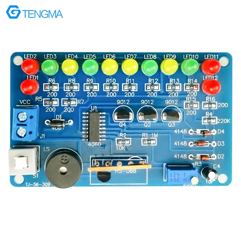 SMD 음악 컬러 램프 회로 DIY 용접 키트 Dreamlight 전자 기술 훈련 생산 조립 운동 [DIY-152]