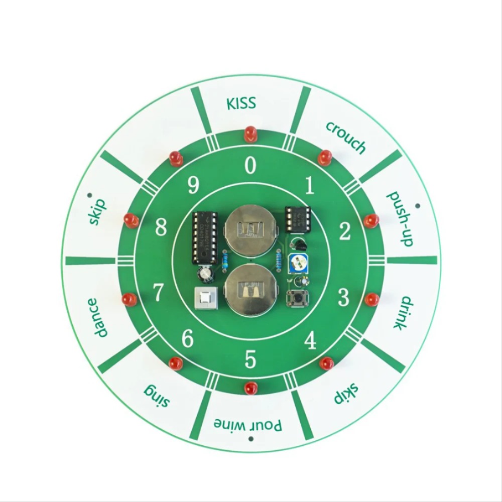 전자 복권 게임 키트 LED 워터 라이트 행운의 턴테이블 재미있는 전자 생산 DIY 부품 [DIY-157]